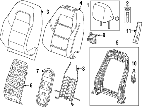 Driver Seat Components for 2025 Chevrolet Equinox #1