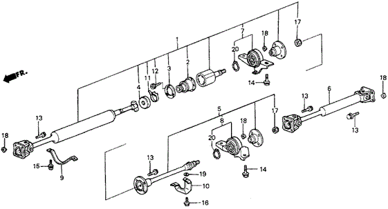 Propeller Shaft (1) for 1985 Honda Civic #0