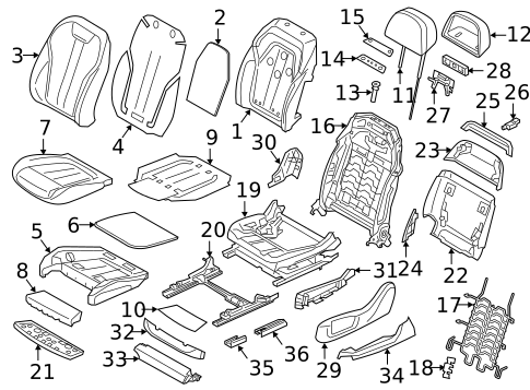 Passenger Seat Components for 2018 BMW M760i xDrive #0
