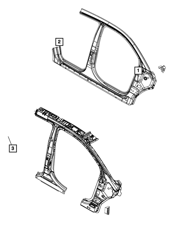 68035429AG - Body Sheet Metal Except Doors: Body Side Aperture Front Panel Package, Left for Mopar Image