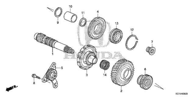 AT Countershaft (6AT) for 2019 Honda Pilot #0