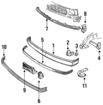 15611495 - Body: Face Bar Mount Bracket for GM Image