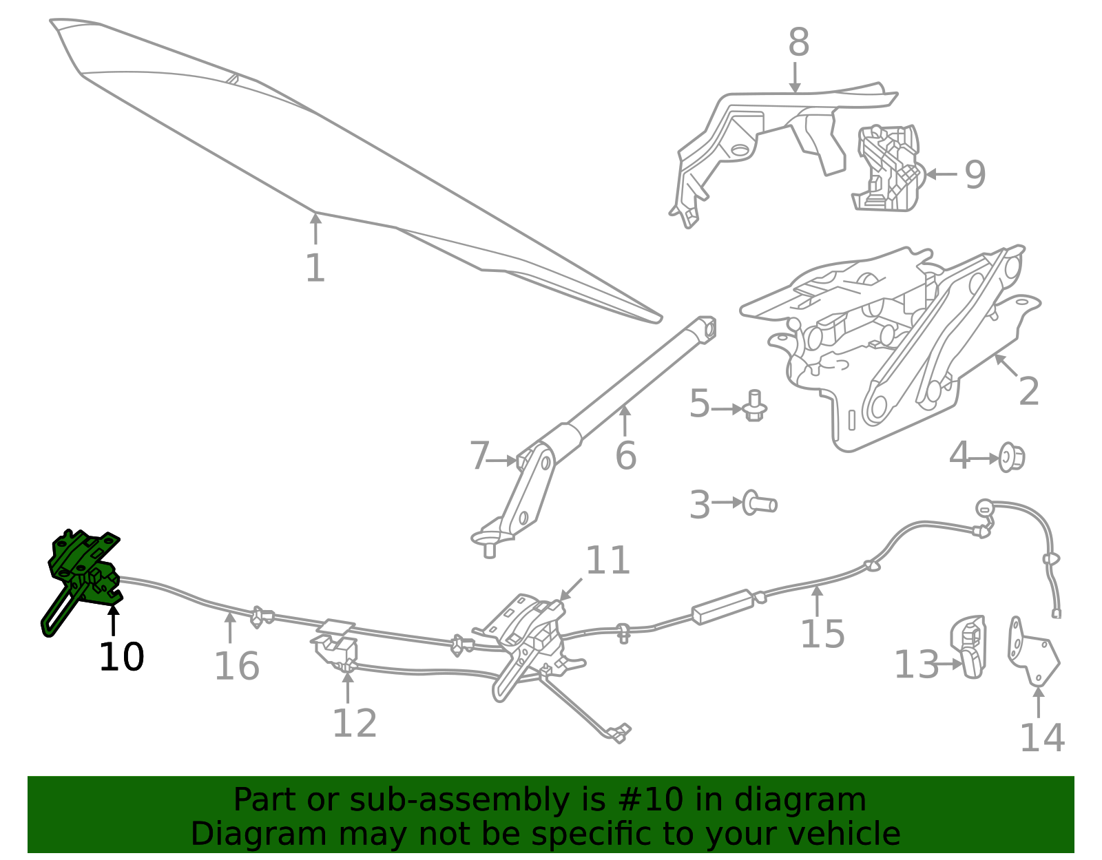 2025-2026 Volvo EX90 Hood Latch 32297822 | OEM Parts Online