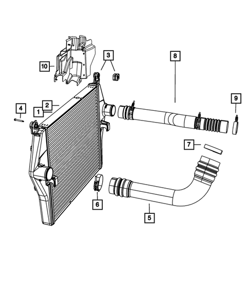Radiator and Related Parts; Charge Air Cooler for 2008 Dodge Ram 2500 #2