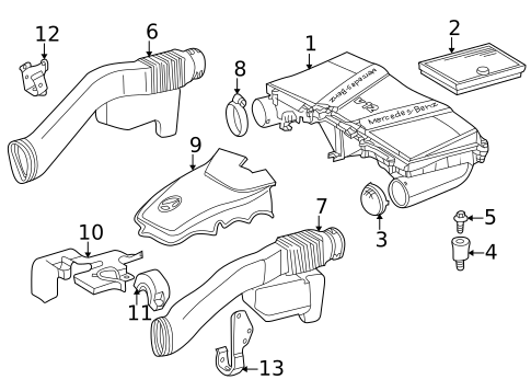 Air Intake for 2001 Mercedes-Benz S600 #0