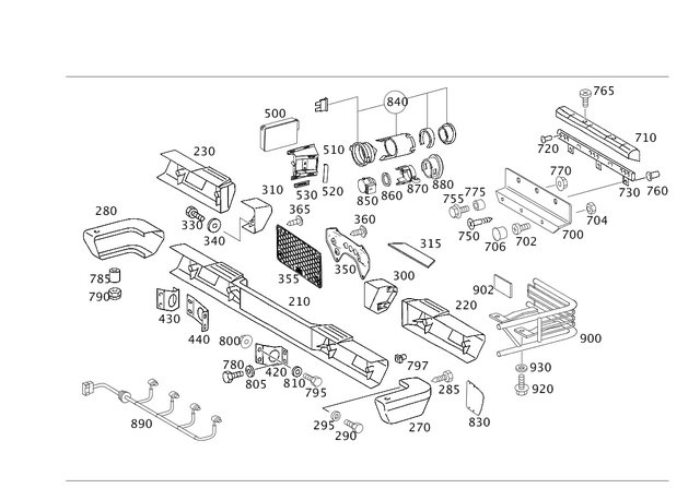 4638803471 - Attachment Parts: Bumper, Rear for Mercedes-Benz: G55 AMG, G550, G550 4x4, G63 AMG, G65 AMG Image image