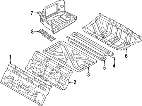 Rear Floor & Rails for 2024 BMW i4 #1