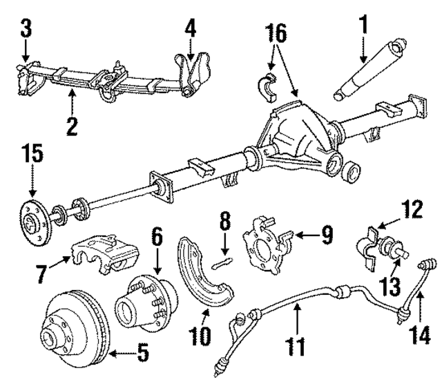 5U2Z18V125BFA - Suspension: Shock for Ford Image