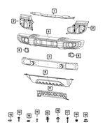 6QZ89RXFAA - Frame, Bumper and Fascia: Close-out Cover, Left for Mopar Image