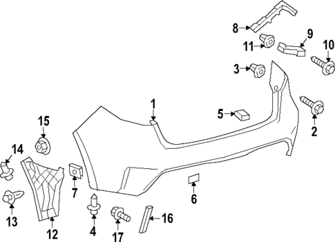 Bumper & Components - Rear for 2022 Toyota Corolla #0