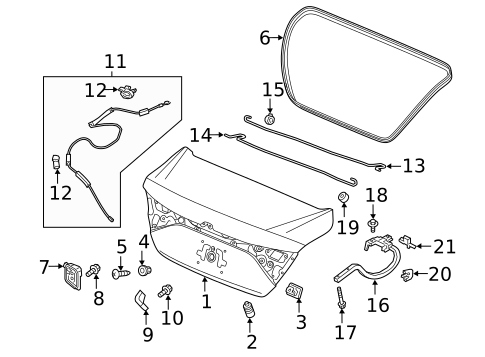 Trunk for 2022 Honda Insight #0