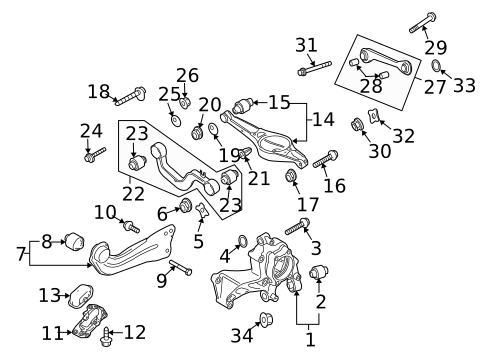 Rear Suspension for 2017 Audi Q3 #2