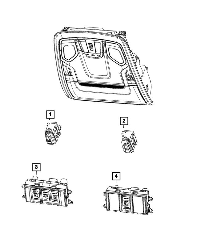 6EM27TX7AC - Electrical: Overhead Console Switch for Mopar Image image