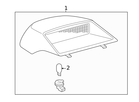 High Mounted Stop Lamp for 2001 Toyota Camry #0