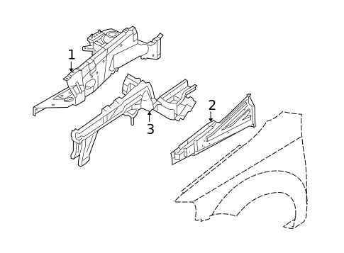 Structural Components & Rails for 2009 Pontiac G3 #0