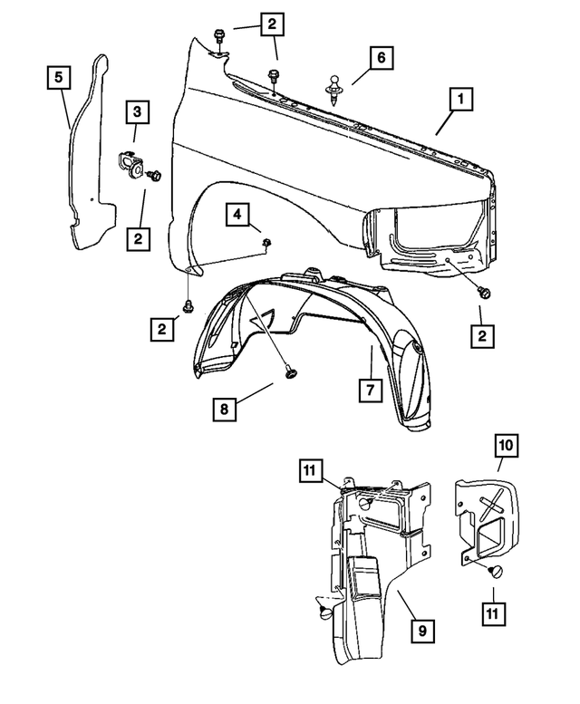 6509403AA - Body Sheet Metal Except Doors: Nut/rivet for Mopar Image