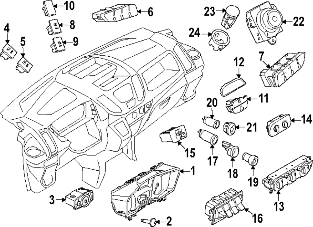 R Instrument 2015-2016 Ford | Instrument Cluster | CK4Z-10849-R | Walls' Ford Parts