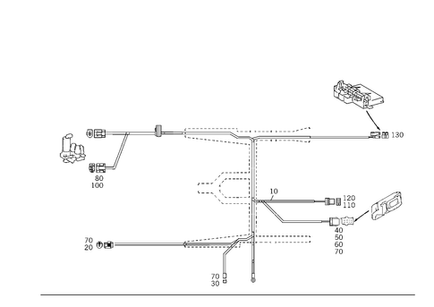 Electric Cable Used for Rear Space Air Conditioner for 2005 Mercedes-Benz S430 #0