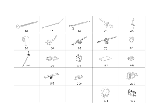 Loom Ties, Cable Mounting Parts and Grommets for 2014 Mercedes-Benz CLS63 AMG S #0