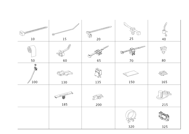 19979490 - Electrical Equipment and Instruments: Cable Tie for Mercedes-Benz: 180A, 180b, 180C, 190, 190D, 190E, 200, 200D, 220a, 250, 280CE, 300C, 300CD, 300CE, 300D, 300E, 300S, 300SE, 300SEL, 300SL, 300TD, 300TE, 350SD, 380SEC, 380SL, 380SLC, 400SE, 400SEL, 450SL, 450SLC, 500SEL, 500SL, 560SEC, 560SEL, 600SEL, 600SL, A220, A35 AMG, AMG GT, AMG GT 43, AMG GT 53, AMG GT 55, AMG GT 63, AMG GT 63 Pro, AMG GT 63 S, AMG GT 63 S E Performance, AMG GT Black Series, AMG GT C, AMG GT R, AMG GT S, C230, C240, C250, C280, C300, C32 AMG, C320, C350, C350e, C400, C43 AMG, C450 AMG, C55 AMG, C63 AMG, C63 AMG S, C63 AMG S E Performance, CL500, CL55 AMG, CL550, CL600, CL63 AMG, CL65 AMG, CLA250, CLA35 AMG, CLA45 AMG, CLA45 AMG S, CLE300, CLE450, CLE53 AMG, CLK320, CLK350, CLK500, CLK55 AMG, CLK550, CLK63 AMG, CLS400, CLS450, CLS500, CLS53 AMG, CLS55 AMG, CLS550, CLS63 AMG, CLS63 AMG S, E250, E300, E320, E350, E400, E43 AMG, E450, E500, E53 AMG, E55 AMG, E550, E63 AMG, E63 AMG S, EQB 250+, EQB 300, EQB 350, EQE 350, EQE 350 SUV, EQE 350+, EQE 350+ SUV, EQE 500, EQE 500 SUV, EQE AMG, EQE AMG SUV, EQS 450, EQS 450 SUV, EQS 450+, EQS 450+ SUV, EQS 580, EQS 580 SUV, EQS AMG, G500, G550, G580, G63 4x4 Squared AMG, G63 AMG, GL350, GL450, GL550, GL63 AMG, GLA250, GLA35 AMG, GLA45 AMG, GLB250, GLB35 AMG, GLC300, GLC350e, GLC43 AMG, GLC63 AMG, GLC63 AMG S, GLC63 AMG S E Performance, GLE300d, GLE350, GLE400, GLE43 AMG, GLE450, GLE450 AMG, GLE450e, GLE53 AMG, GLE550e, GLE580, GLE63 AMG, GLE63 AMG S, GLK250, GLK350, GLS350d, GLS450, GLS550, GLS580, GLS63 AMG, Maybach EQS 680 SUV, Maybach GLS600, Maybach S550, Maybach S560, Maybach S580, Maybach S600, Maybach S650, Maybach S680, ML250, ML350, ML400, ML550, ML63 AMG, R320, R350, R500, S350, S400, S420, S430, S450, S500, S55 AMG, S550, S550e, S560, S580, S580e, S600, S63 AMG, S63 AMG E Performance, S65 AMG, SL400, SL43 AMG, SL450, SL500, SL55 AMG, SL550, SL600, SL63 AMG, SL63 AMG S E Performance, SL65 AMG, SLC300, SLC43 AMG, SLK230, SLK250, SLK280, SLK300, SLK320, SLK350, SLK55 AMG Image image