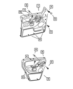 XE841DVAA - Interior Trim: Front Door Trim Panel, Right for Mopar Image
