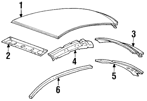 Exterior Trim - Roof for 2001 Mercury Cougar #0