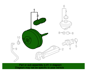 OEM Power Brake Booster - Brake Assist Replacement for Porsche