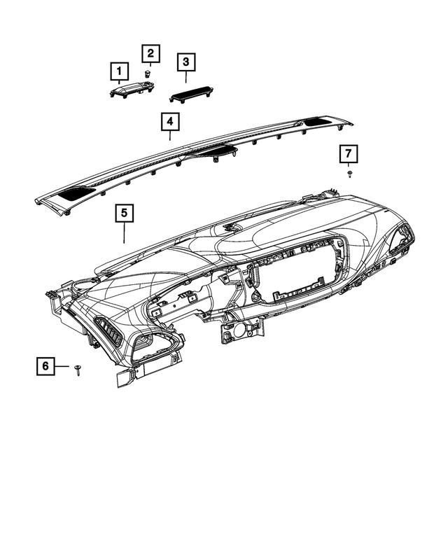 68617189AA - Interior Trim: Instrument Panel Cover for Mopar Image image
