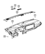 68617189AA - Interior Trim: Instrument Panel Cover for Chrysler: Pacifica, Voyager Image