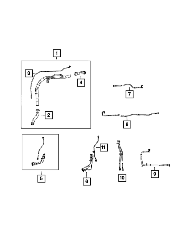 52030465AB - Fuel and Accelerator Pedal: Fuel Vapor Recirculation Tube for Mopar Image image