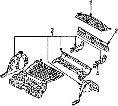 Rear Body for 1989 Subaru DL #3