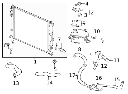 Radiator & Components for 2017 Honda Civic #0