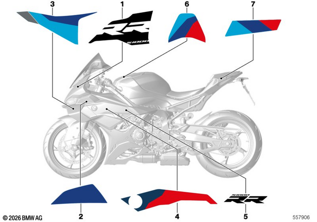 51145B37093 - : Dekor Verkleidungsseitenteil Vorn Links for BMW-Motorrad Image