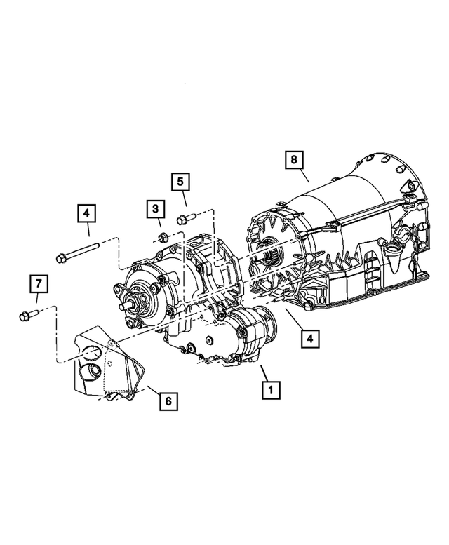 68001953AG - Transfer Case Model MS140: Transfer Case for Mopar Image
