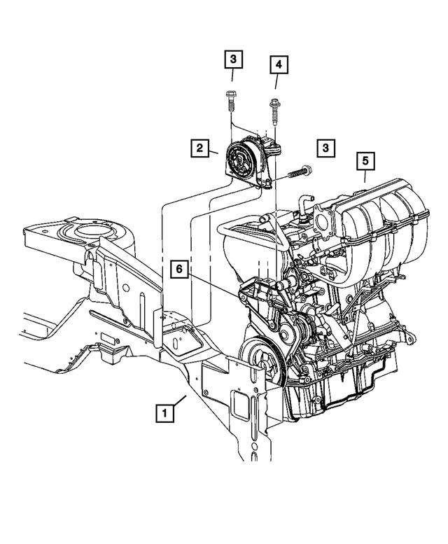 6503119 - Engine Mounting: Hex Head Screw And Washer for Mopar Image