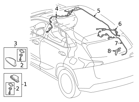 Antenna & Radio for 2016 Lexus CT200h #2
