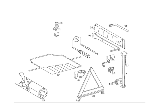 Tools and Accessories for 1996 Mercedes-Benz SL320 #1