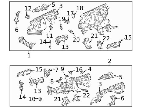 Structural Components & Rails for 2000 Mercedes-Benz C230 #0