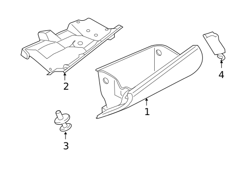 Glove Box for 2009 Mitsubishi Lancer #0