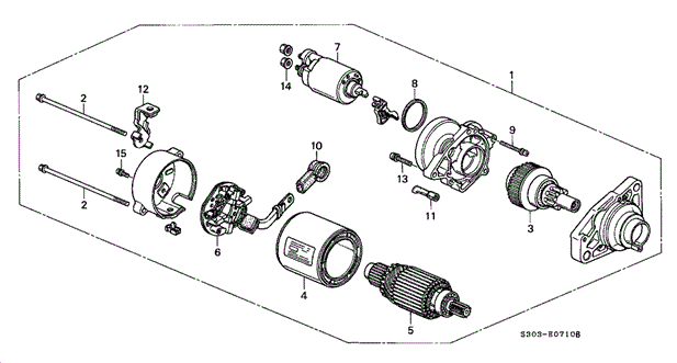 Starter Motor (Mitsuba) for 2000 Honda Prelude #0