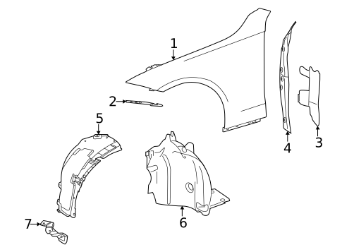 Fender & Components for 2024 Mercedes-Benz C43 AMG #1