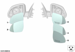 51167354634 - : Mirror Glass Heated Convex Right for BMW Image