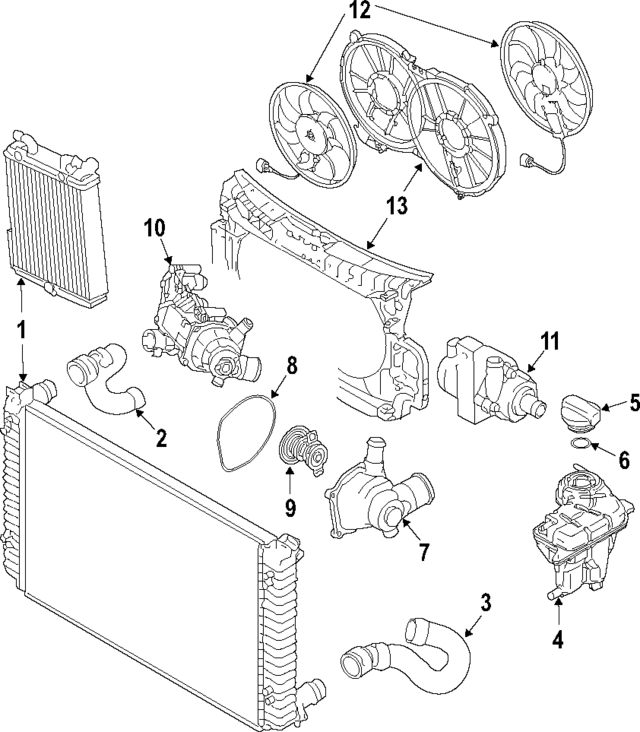 8K0121251AM - Cooling System: Radiator for Audi Image