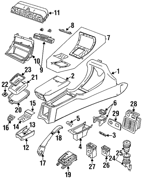 Front Console for 1996 Jaguar Vanden Plas #0