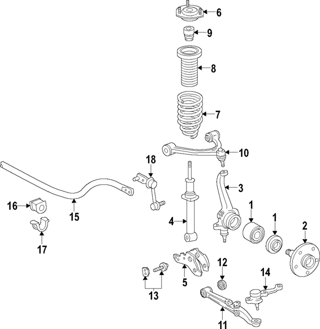 4860930020 - Suspension: Strut Mount for Lexus Image