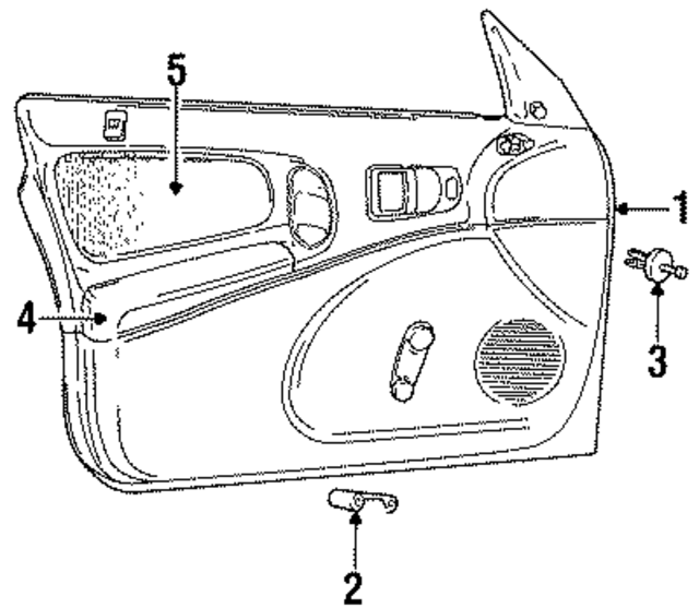 QU021K5AA - Body: Door Trim Panel for Mopar Image
