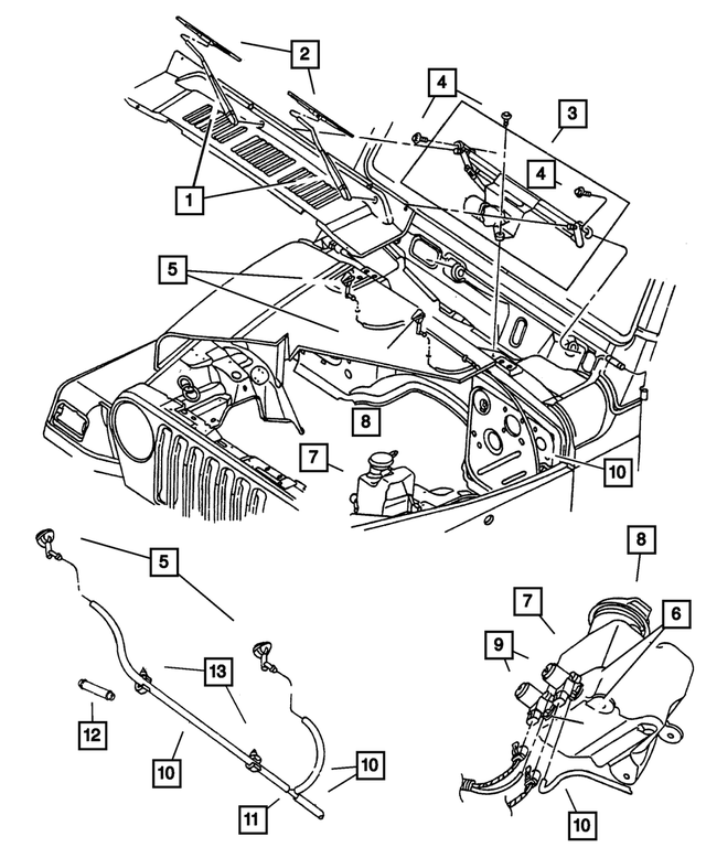 55154762AF - Wiper/Lock Cylinder and Keys: Wiper Blade for Mopar Image