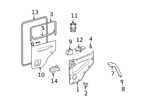 Interior Trim - Rear Door for 2003 Mercedes-Benz G500 #0