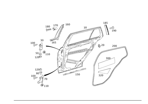 Rear Doors for 2014 Mercedes-Benz C350 #0