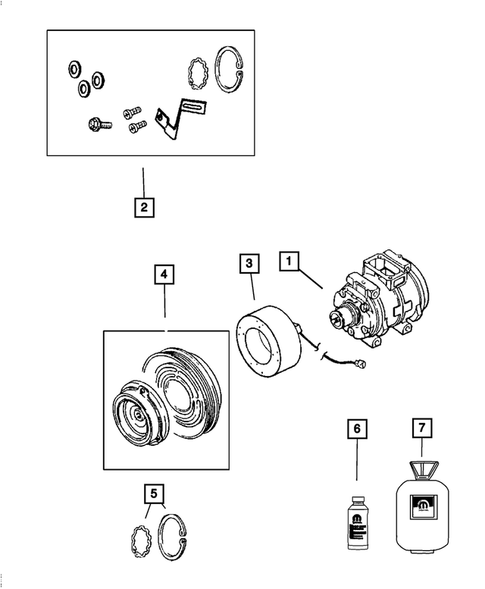Air Conditioner Compressor and Mounting for 2009 Jeep Commander #2
